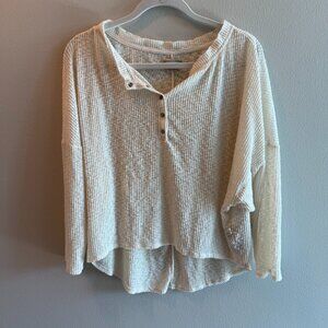 Urban Outfitters Button Down Knit Dolman Sleeve Top Small